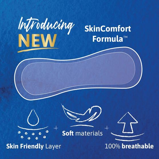 TENA Intimates tela 100% transpirable para mayor comodidad diaria.
