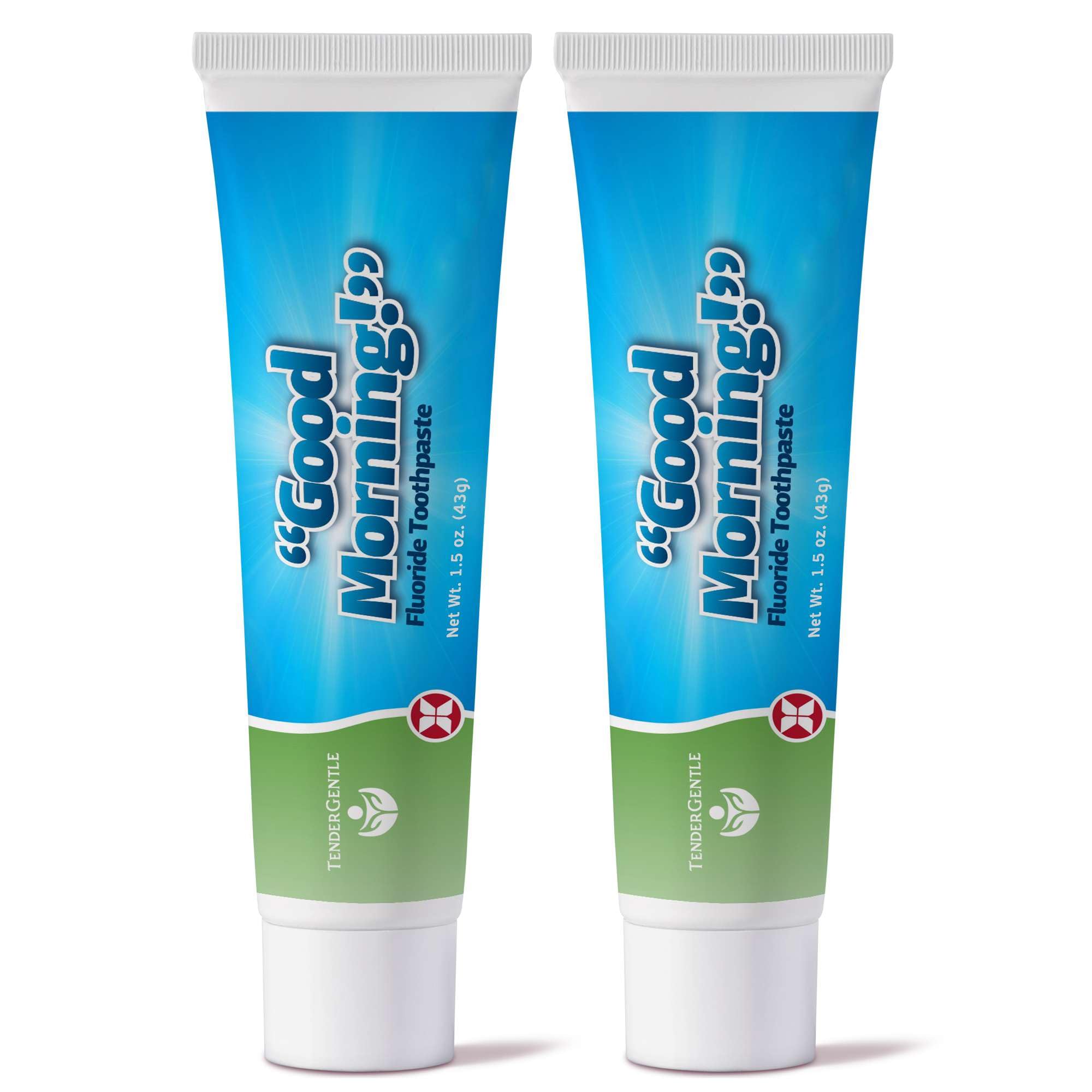 TenderGentle pasta dental fluorada, enfoque en tubo de 42 g para uso diario.