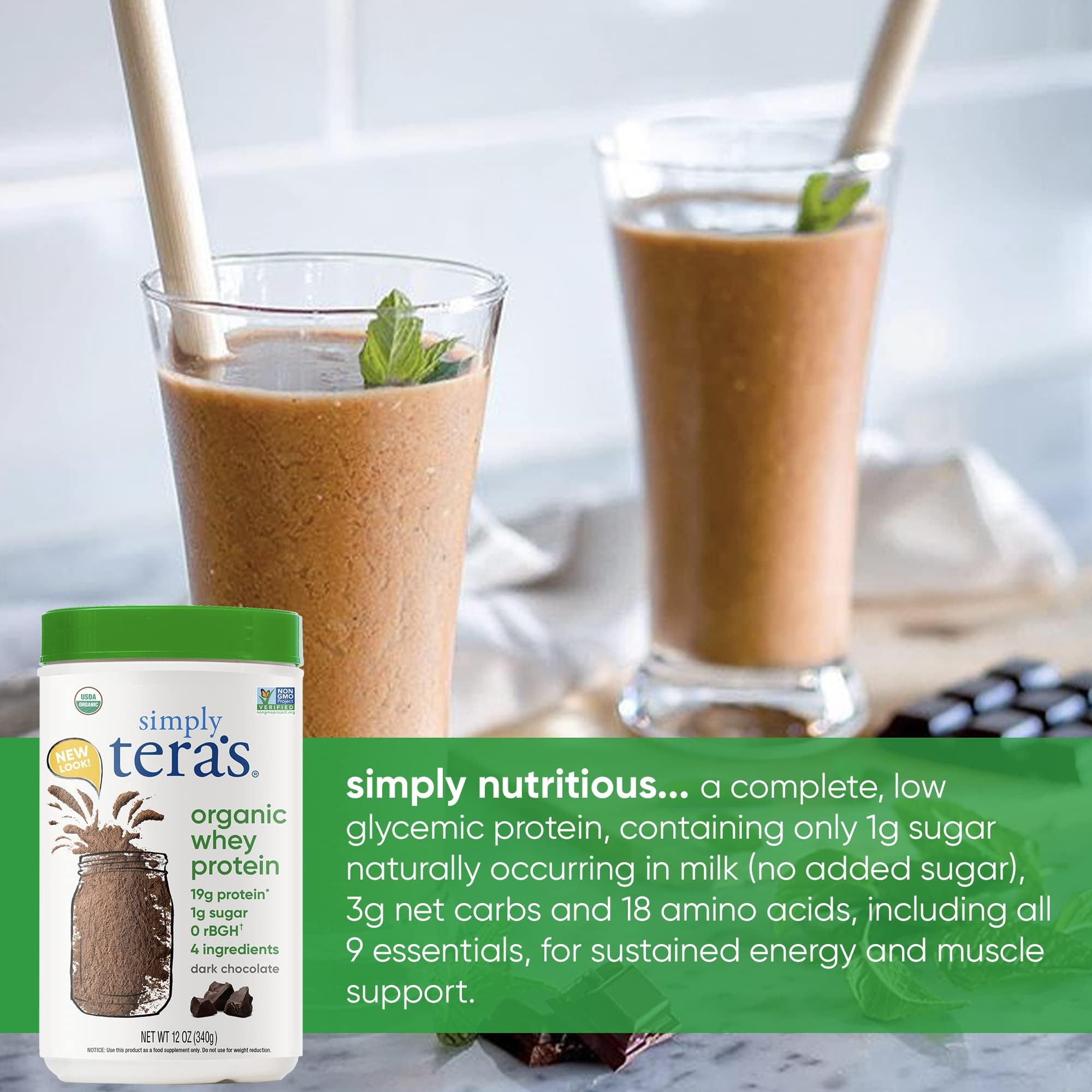 Tera's proteína whey, textura cremosa, perfecta para batidos cremosos.