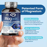 Teraputics Magtein, cápsulas en primer plano, soporte cognitivo suave.