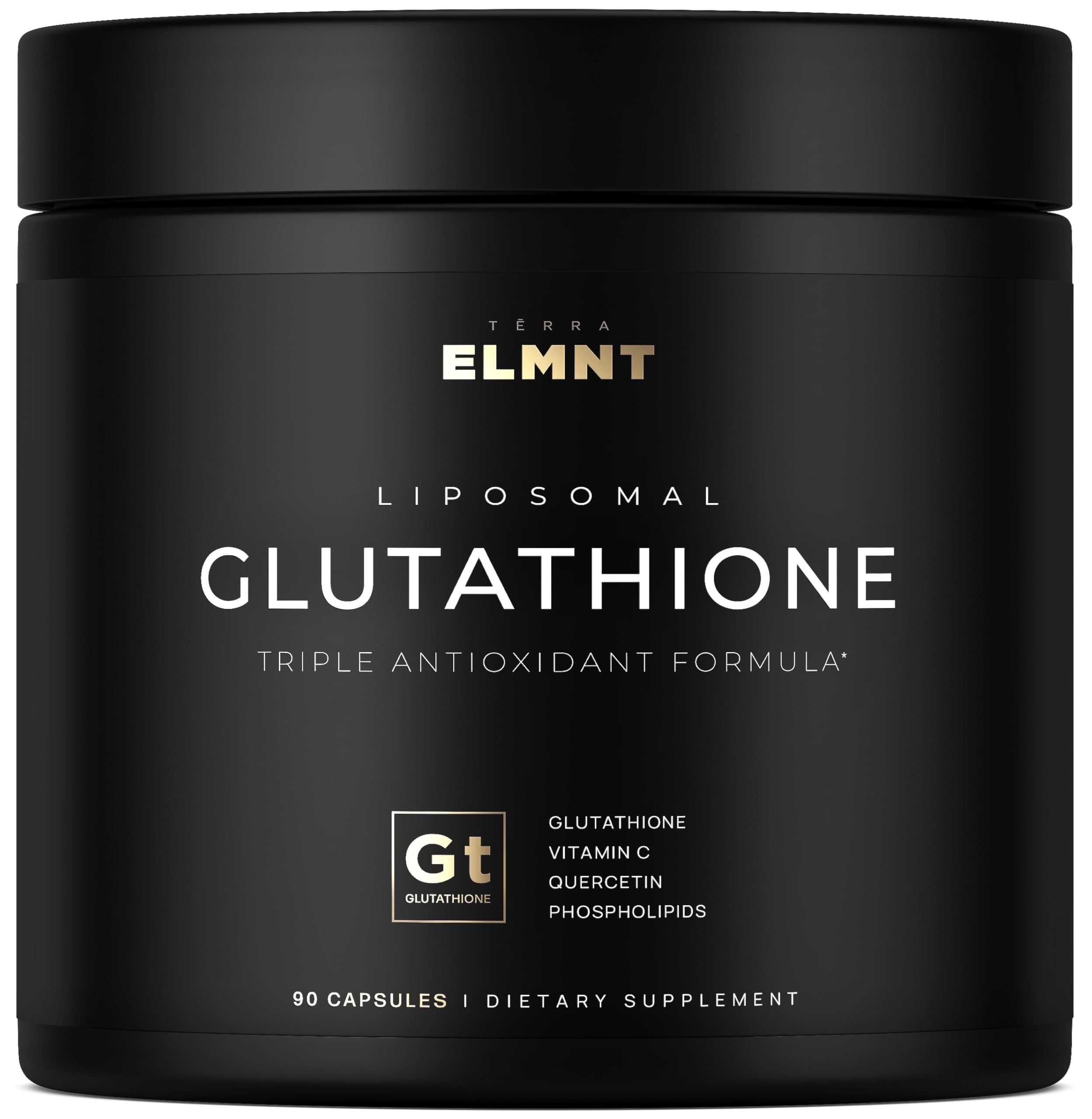 TERRA ELMNT: caja frontal con glutatión liposomal para uso diario.