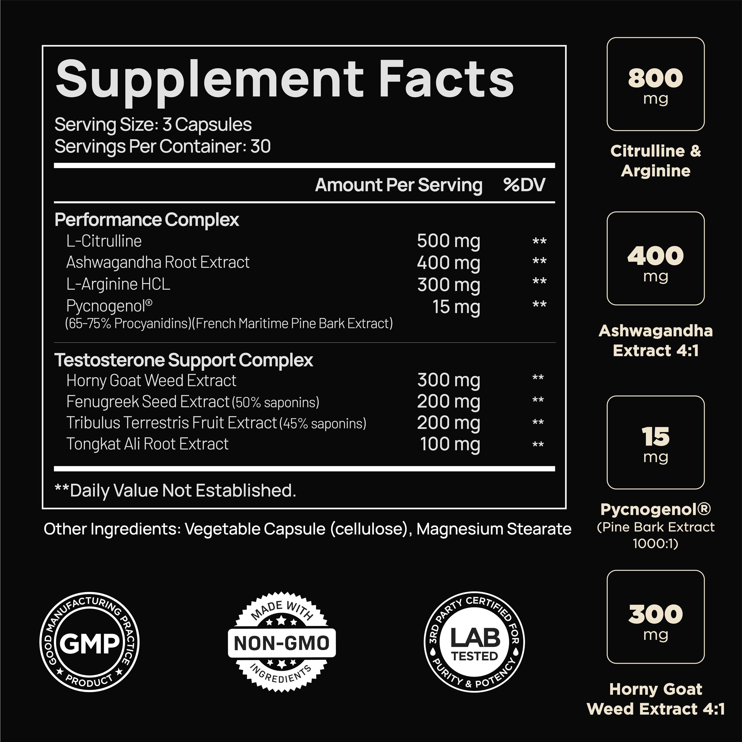 Terra Elmnt etiqueta frontal con información clara de ingredientes clave.