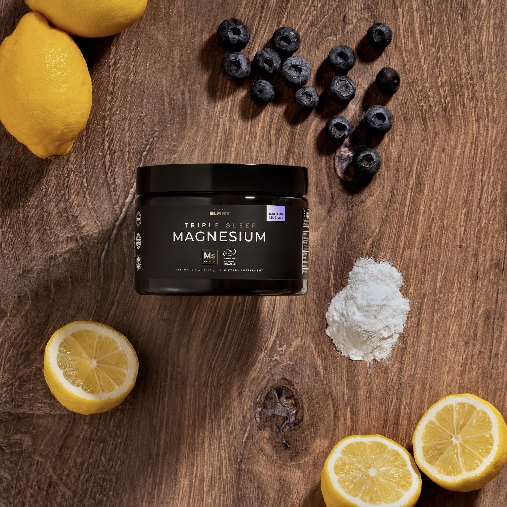 Etiqueta de Terra Elmnt Triple Sleep con ingredientes.
