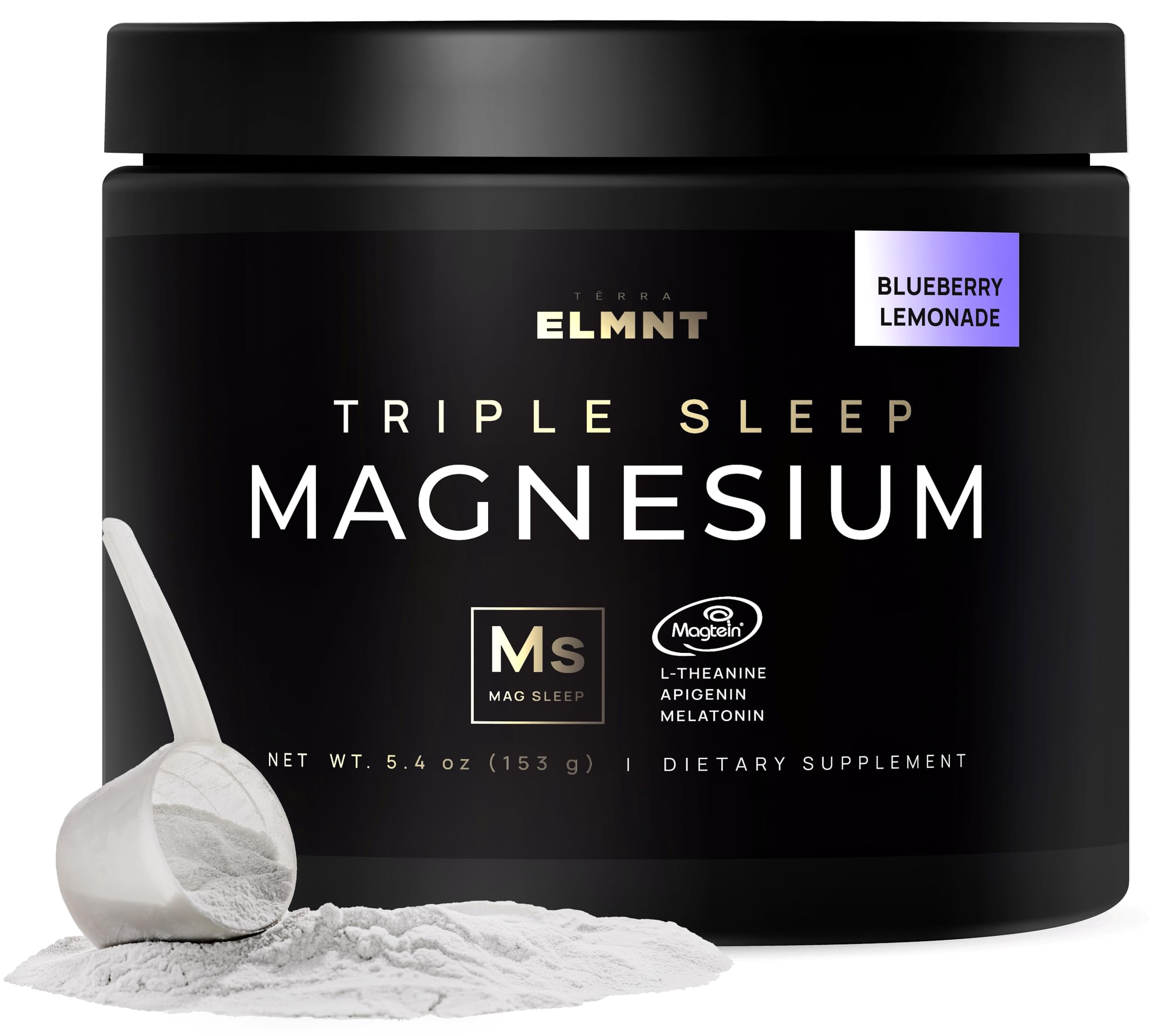 Terra Elmnt Triple Sleep, botella del suplemento Magtein para dormir mejor.