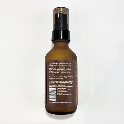 Terra Health Essentials curcumina liposomal con cuentagotas para dosis precisas.