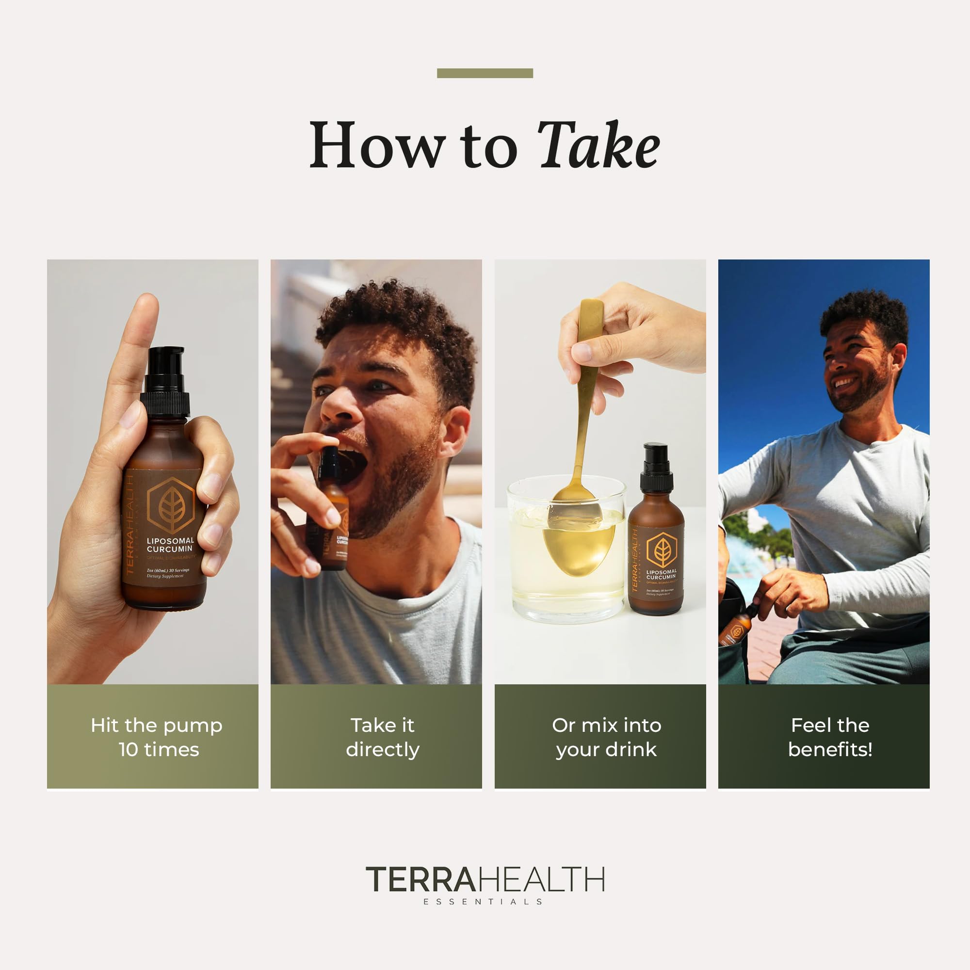 Terra Health Essentials curcumina liposomal sin gluten.