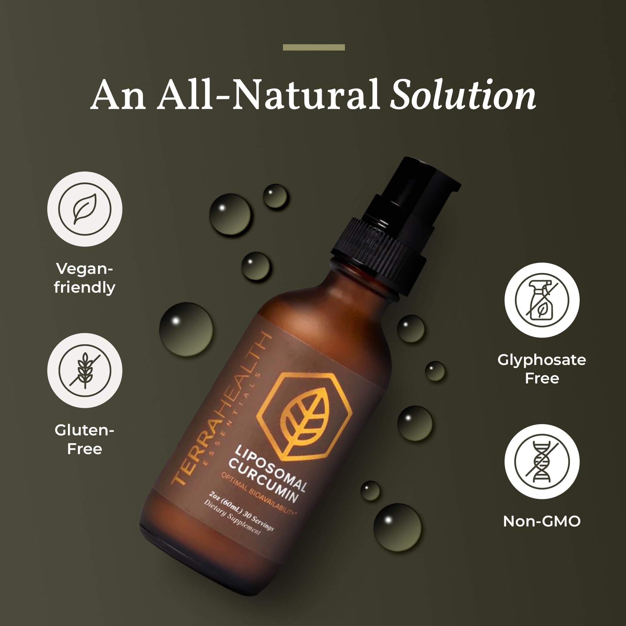 Terra Health Essentials curcumina liposomal para vida activa.