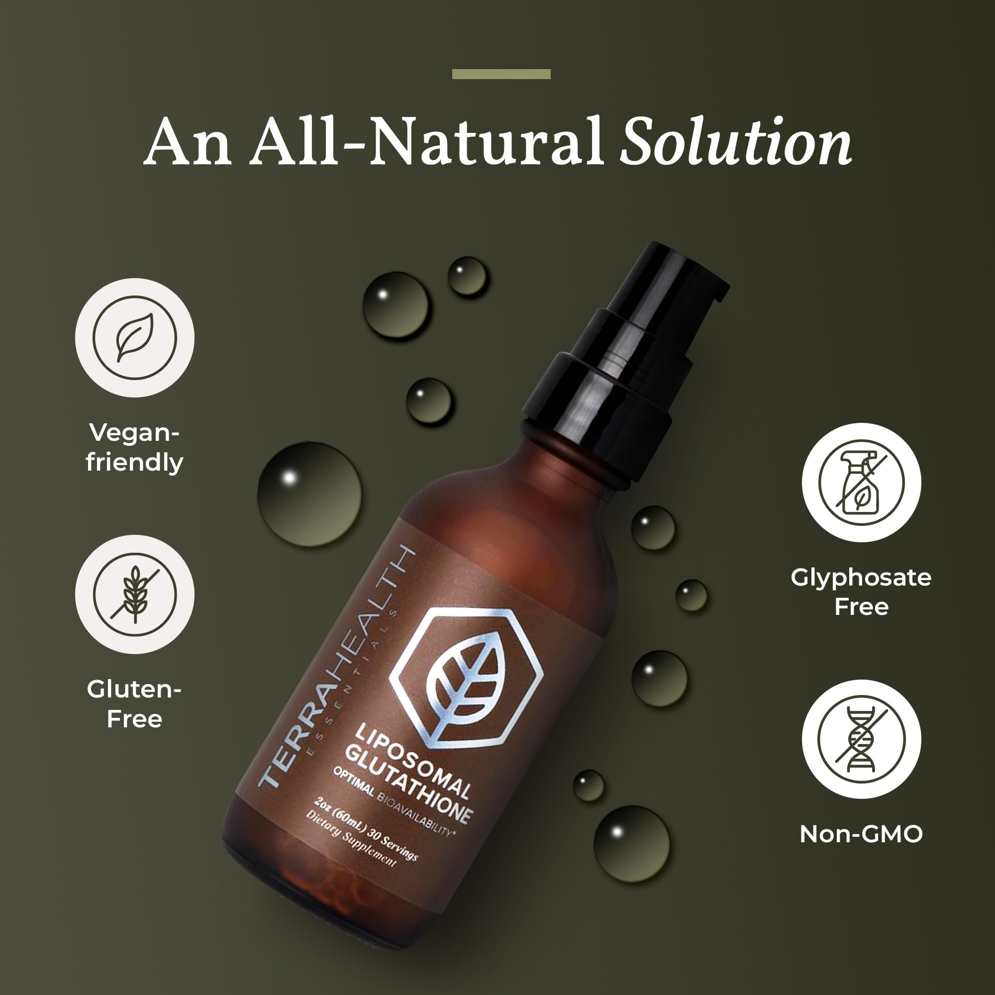 Terra Health Essentials glutatión liposomal facilita la toma y absorción rápida.