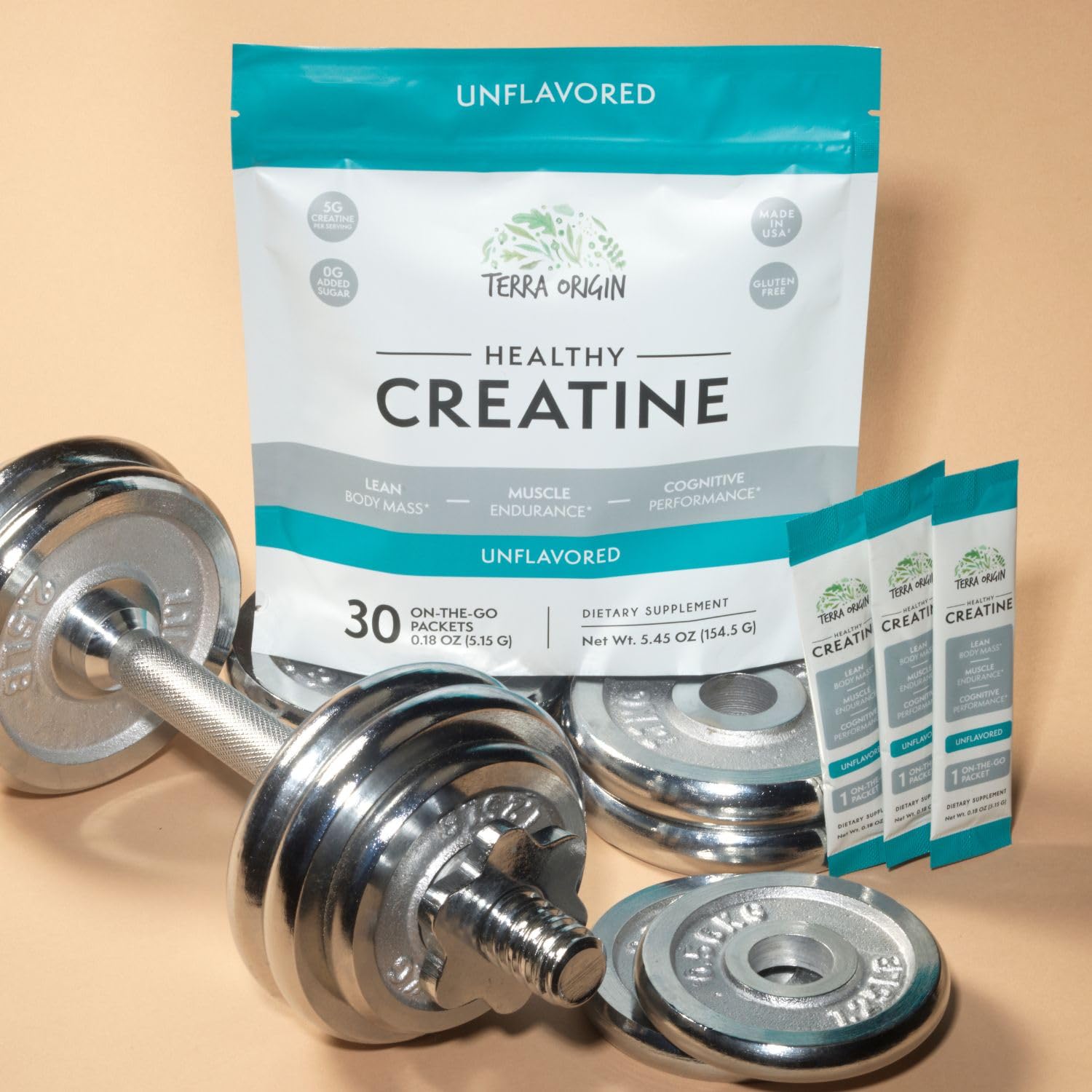 Terra Origin Creatina se mezcla fácilmente en agua, jugo o batido