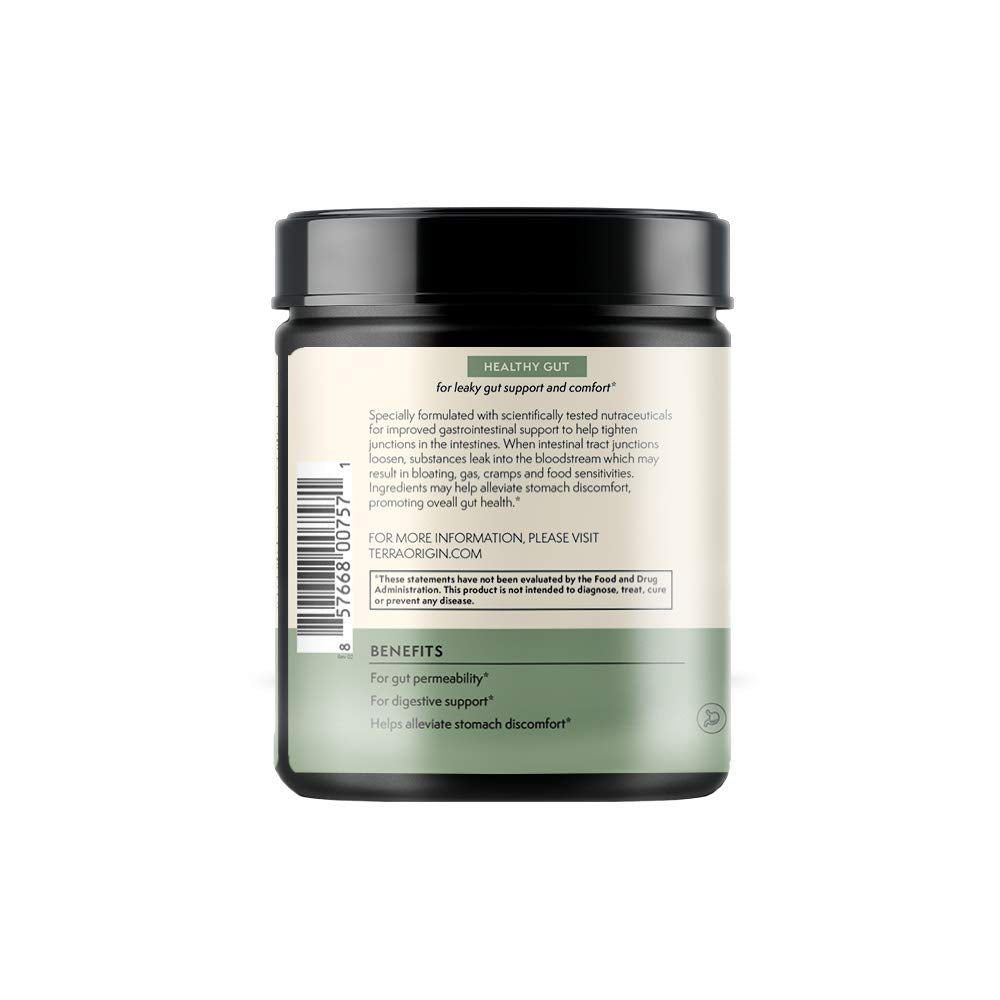 Terra Origin Healthy Gut sabor a menta, fácil de mezclar.