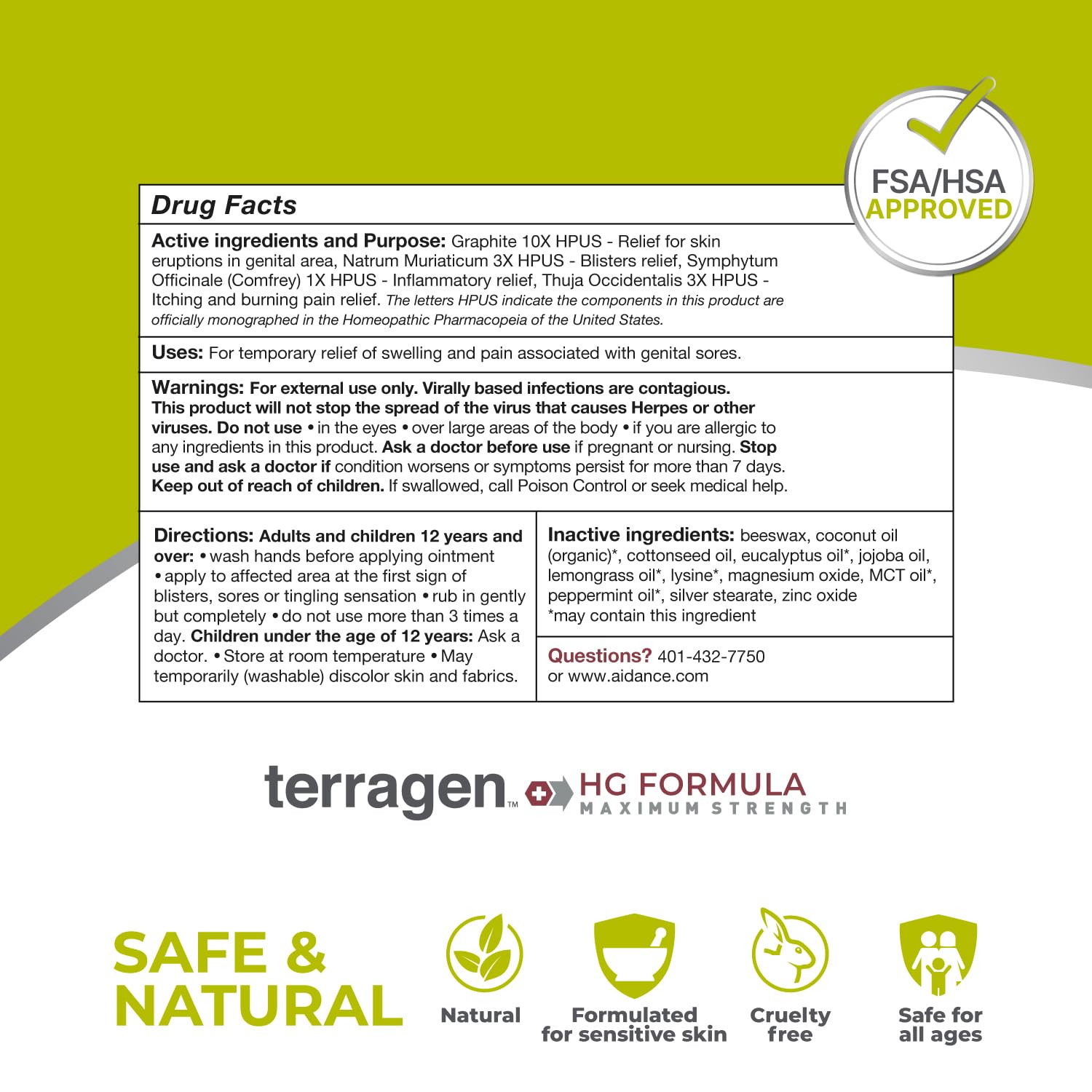 Terragen HG Max fabricación en Estados Unidos con altos estándares de calidad.