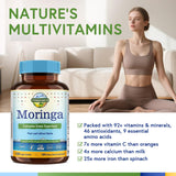 Terranics hojas moringa puras, apoyo nutritivo natural para hábitos saludables.