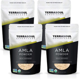 Terrasoul Amla en polvo orgánico, empaque frontal, lista para añadir a batidos.
