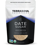 Terrasoul Date Sugar en saco de 1 lb, ideal para hornear con sabor a caramelo.