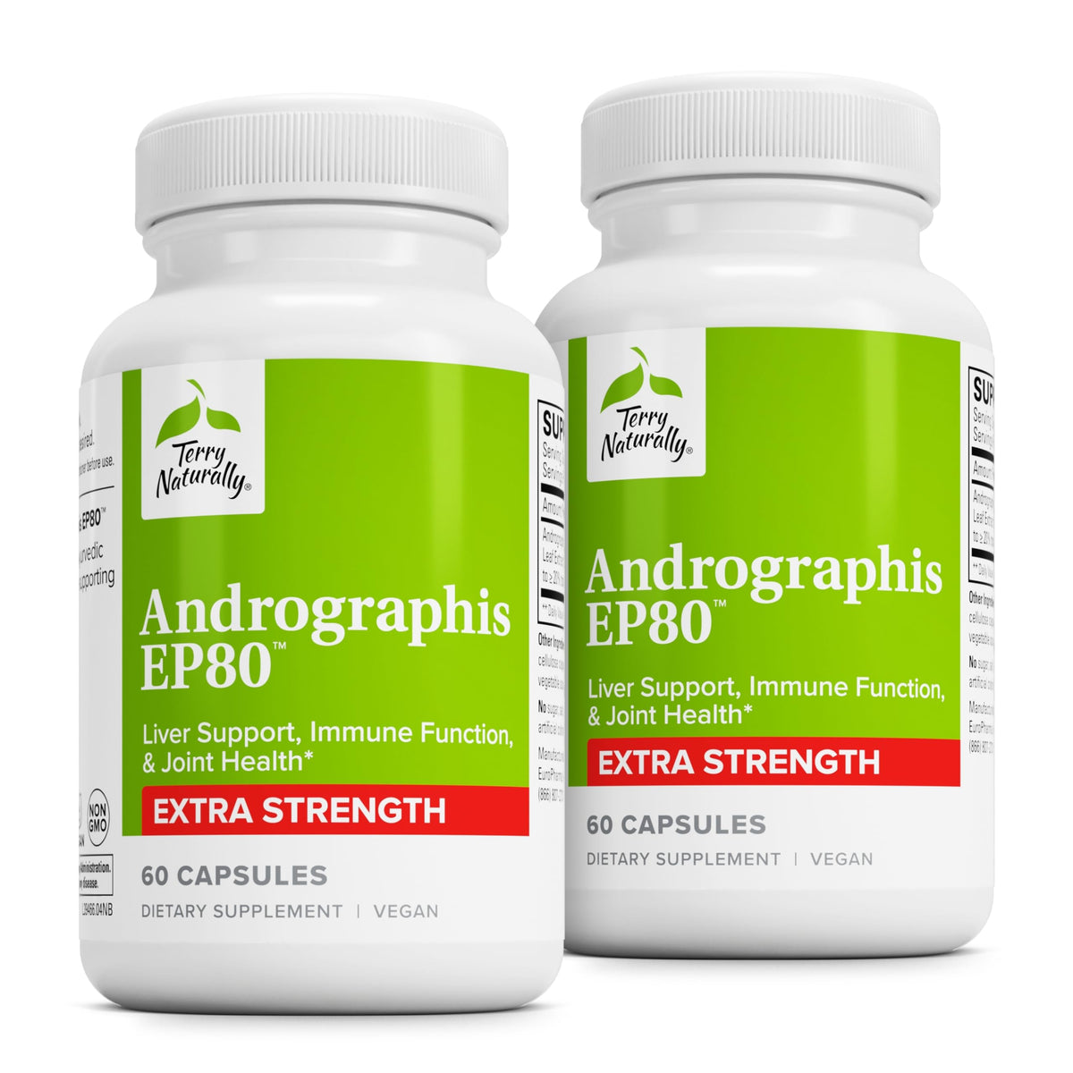 Terry Naturally Andrographis EP80 botella de cápsulas para apoyo general