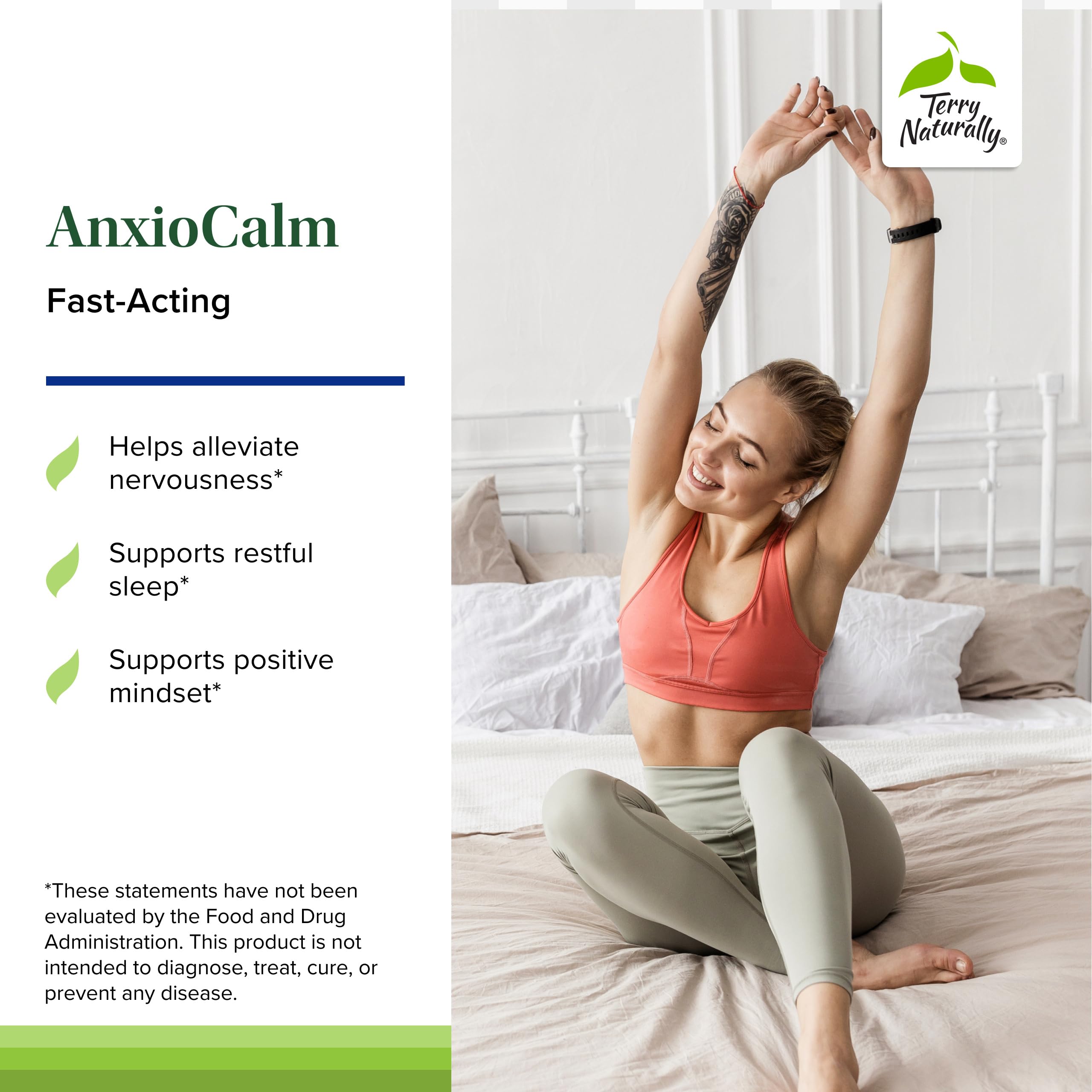 AnxioCalm etiqueta, detalle de calidad, orientada a calidad y seguridad.