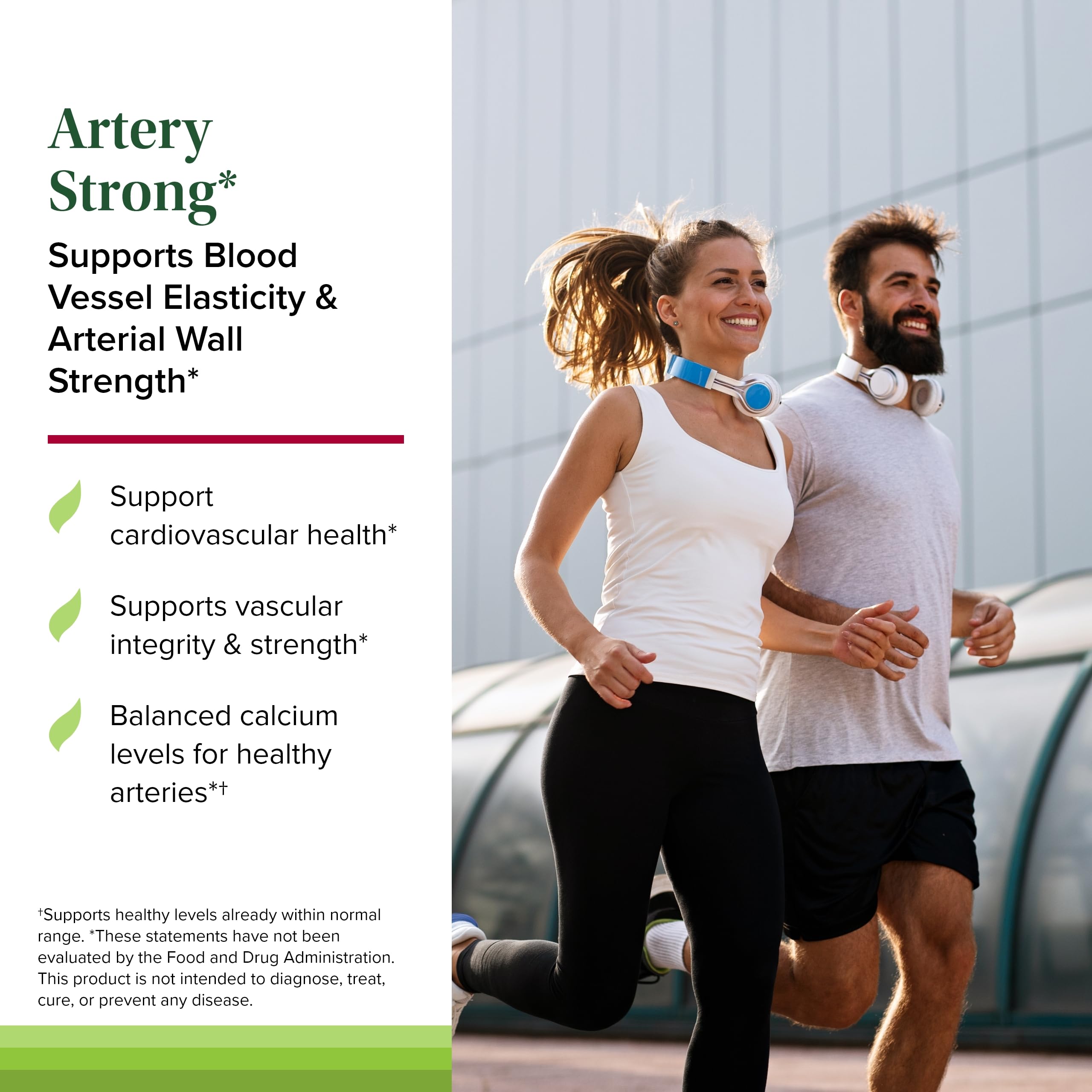 Terry Naturally Artery Strong – etiqueta muestra ingredientes clave para la salud vascular.