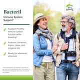Ingredientes clave canela, tomillo, clavo y orégano en Bacteril para beneficio digestivo.
