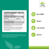 Terry Naturally Berberine etiqueta frontal, facilita reconocer producto para bienestar diario.