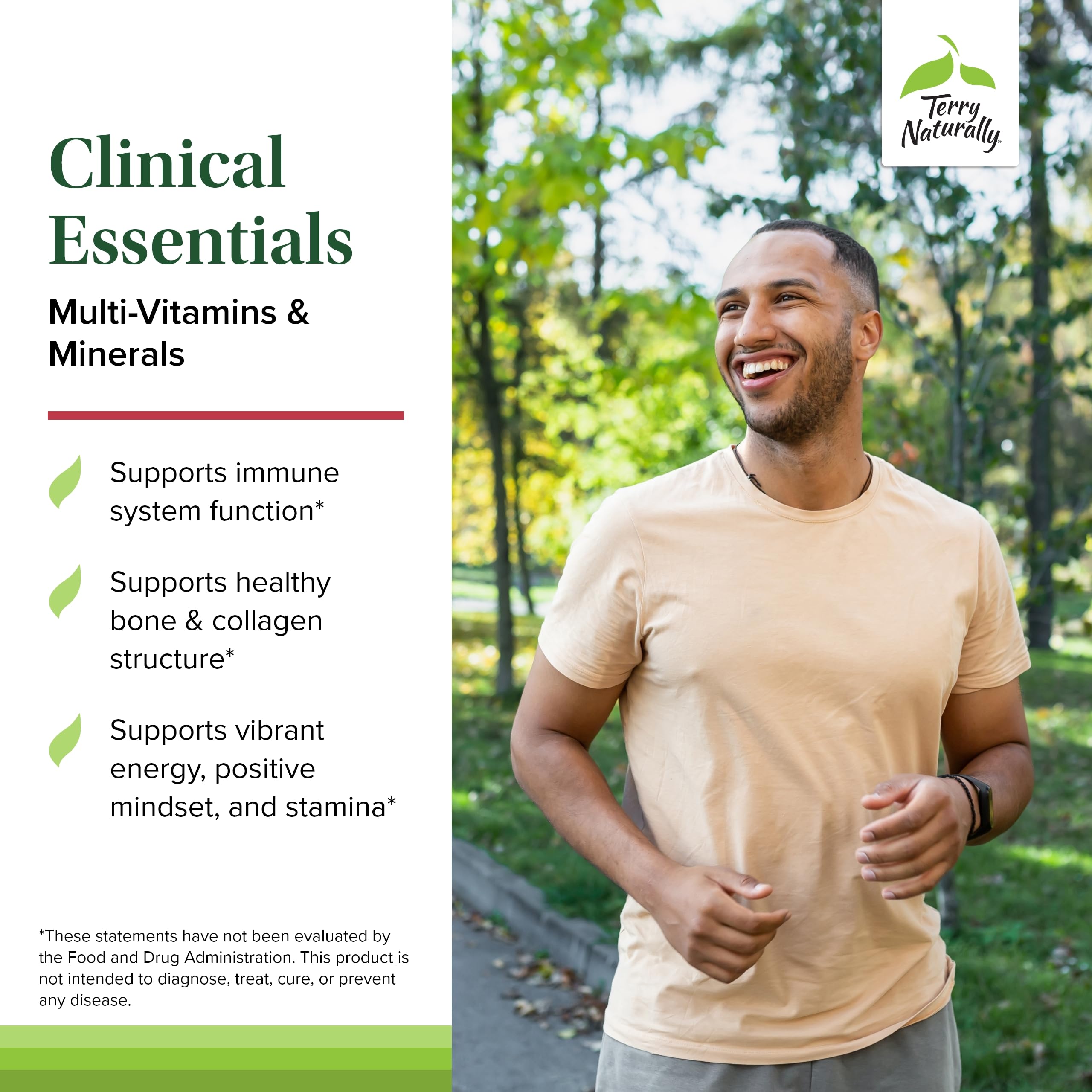 Terry Naturally Clinical Essentials vitamina D3: apoyo a la absorción de calcio.