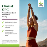 Terry Naturally Clinical OPC, extracto de semilla de uva, potencia antioxidante para la salud vascular.