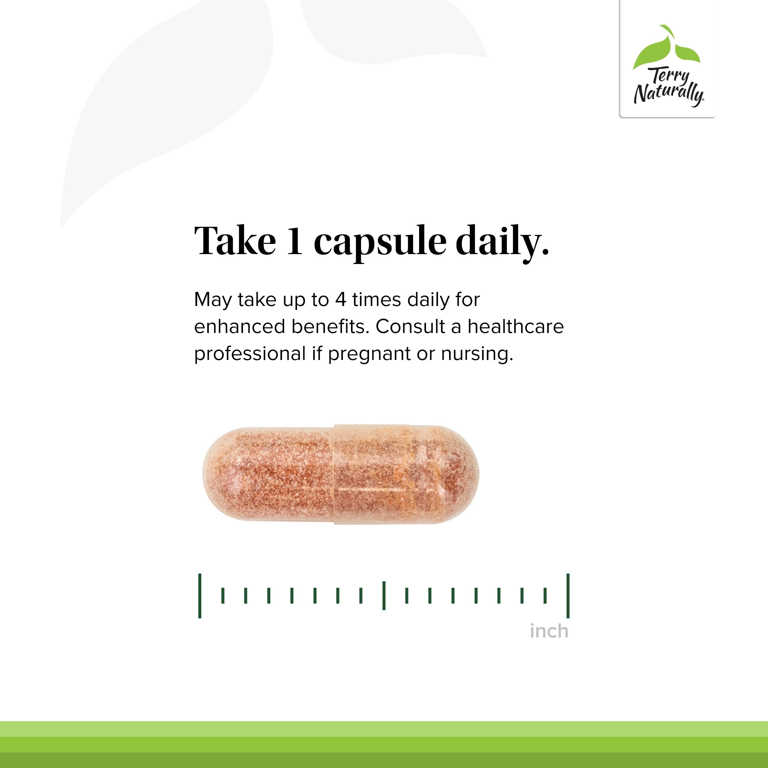 Terry Naturally Clinical OPC, lecitina de girasol, mejora absorción sin aditivos artificiales.