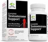 Terry Naturally Complete Testosterone Support, botella visible, apoyo hormonal práctico y energía diaria.