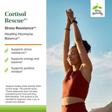 Etiqueta de Terry Naturally Cortisol Rescue con información clave de la fórmula