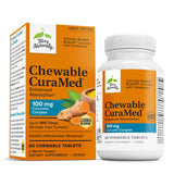 Terry Naturally CuraMed, tabletas masticables de 100 mg para uso diario.