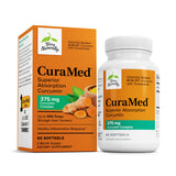 Terry Naturally CuraMed 375mg: botella visible, posible apoyo antioxidante para la salud diaria