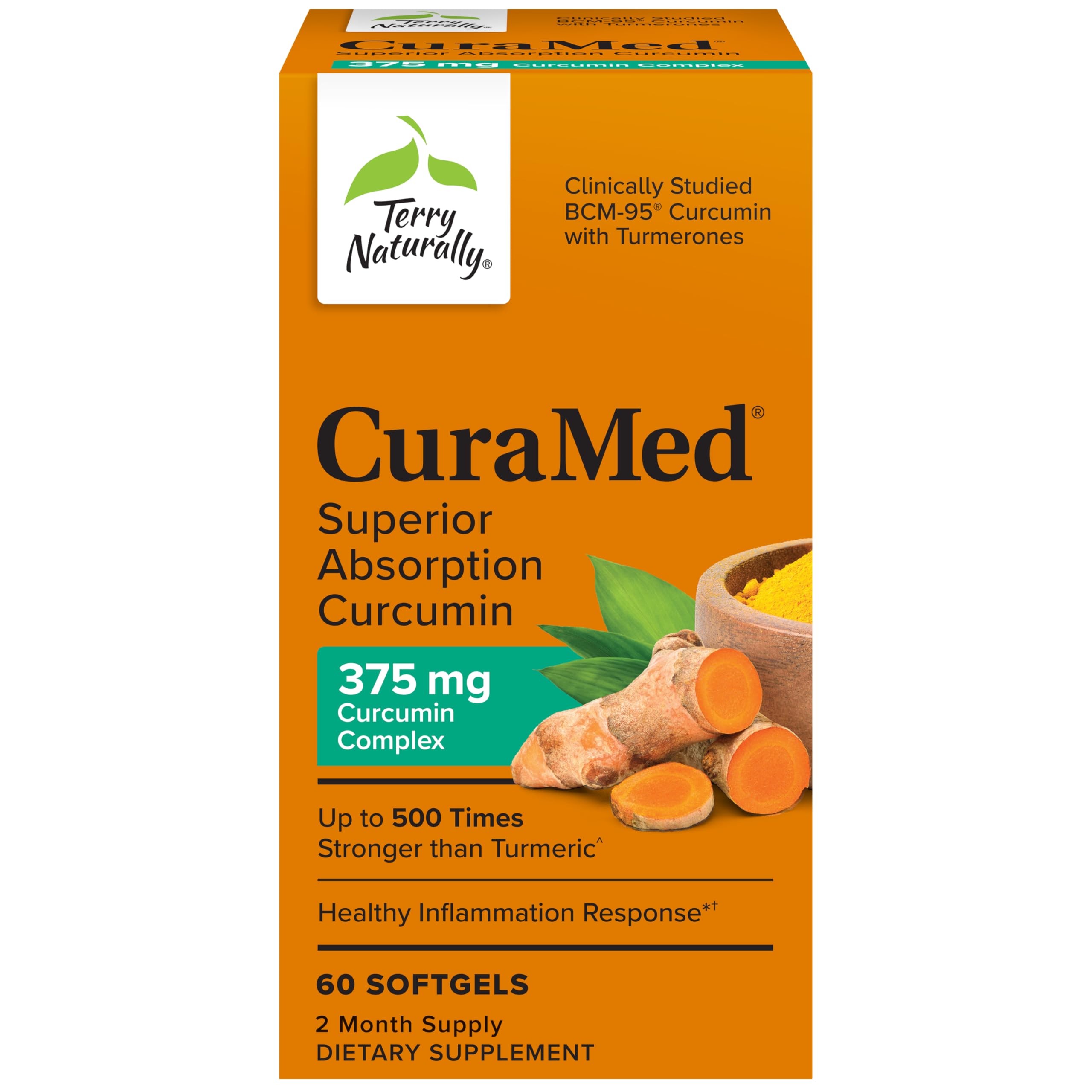 Terry Naturally CuraMed 375mg: cápsulas suaves listas para la rutina diaria y uso