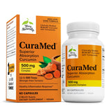 Terry Naturally CuraMed 500 mg, botella frontal para uso diario y apoyo antioxidante.