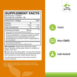 Botella de CuraMed 750 mg con etiqueta para identificación de dosis.