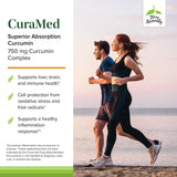 Terry Naturally CuraMed 750 mg, empaque de caja, fácil identificación de beneficios antioxidantes.