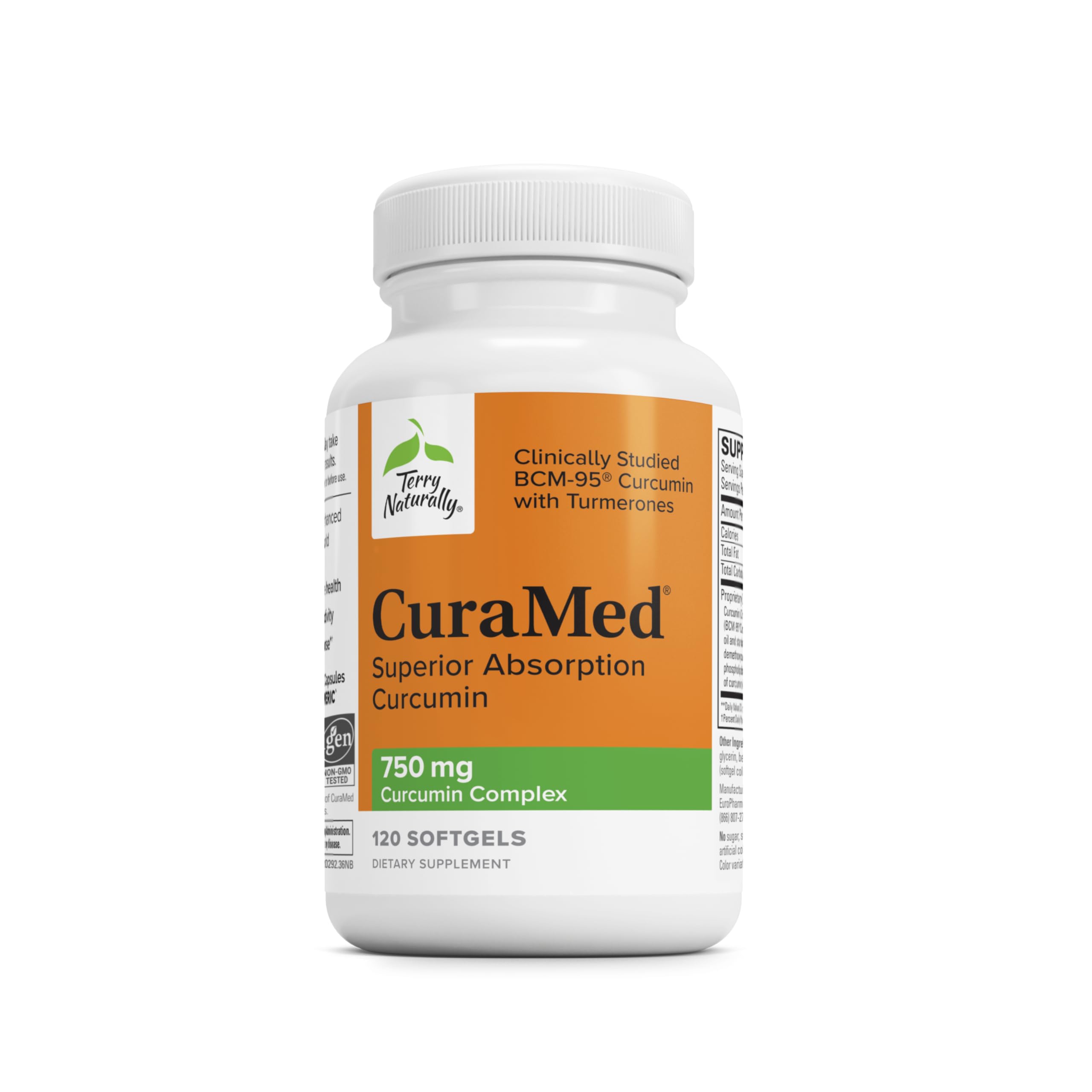 Terry Naturally CuraMed 750 mg ingredientes clave, curcuminoides y biodisponibilidad