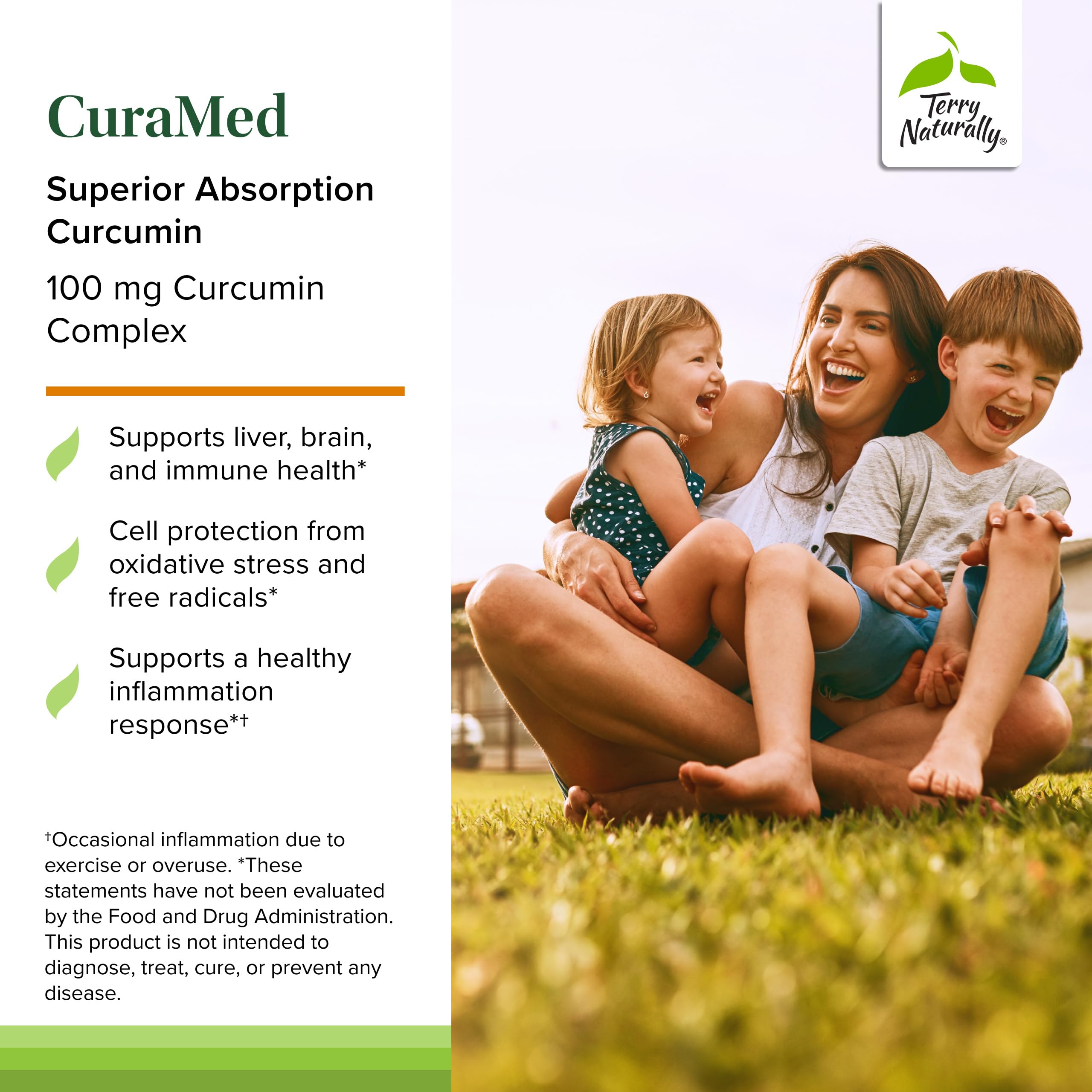 CuraMed de Terry Naturally, curcuma con ar-turmerone para un perfil integral.