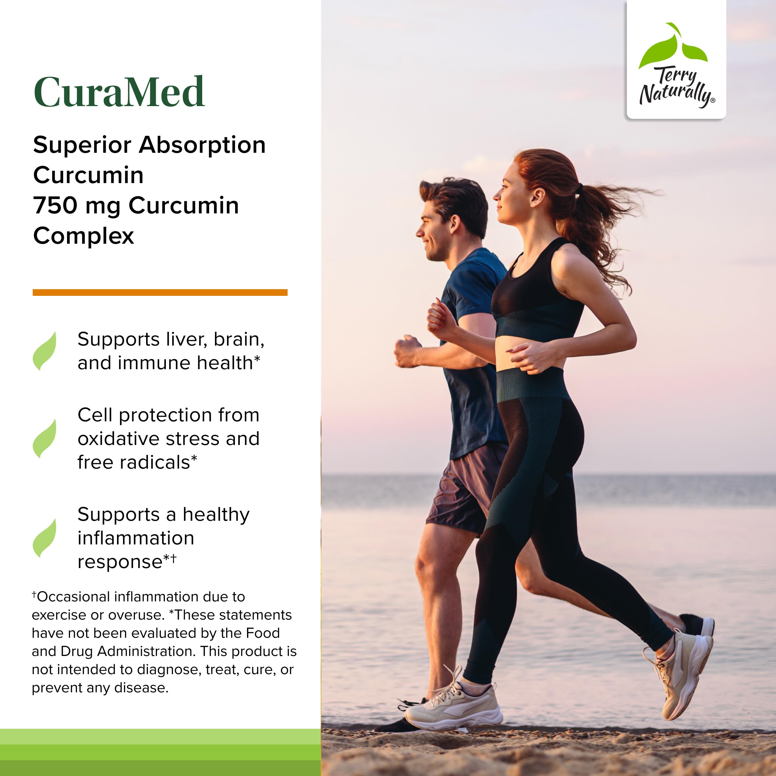 Ingredient label for Terry Naturally CuraMed emphasizing curcuminoids content