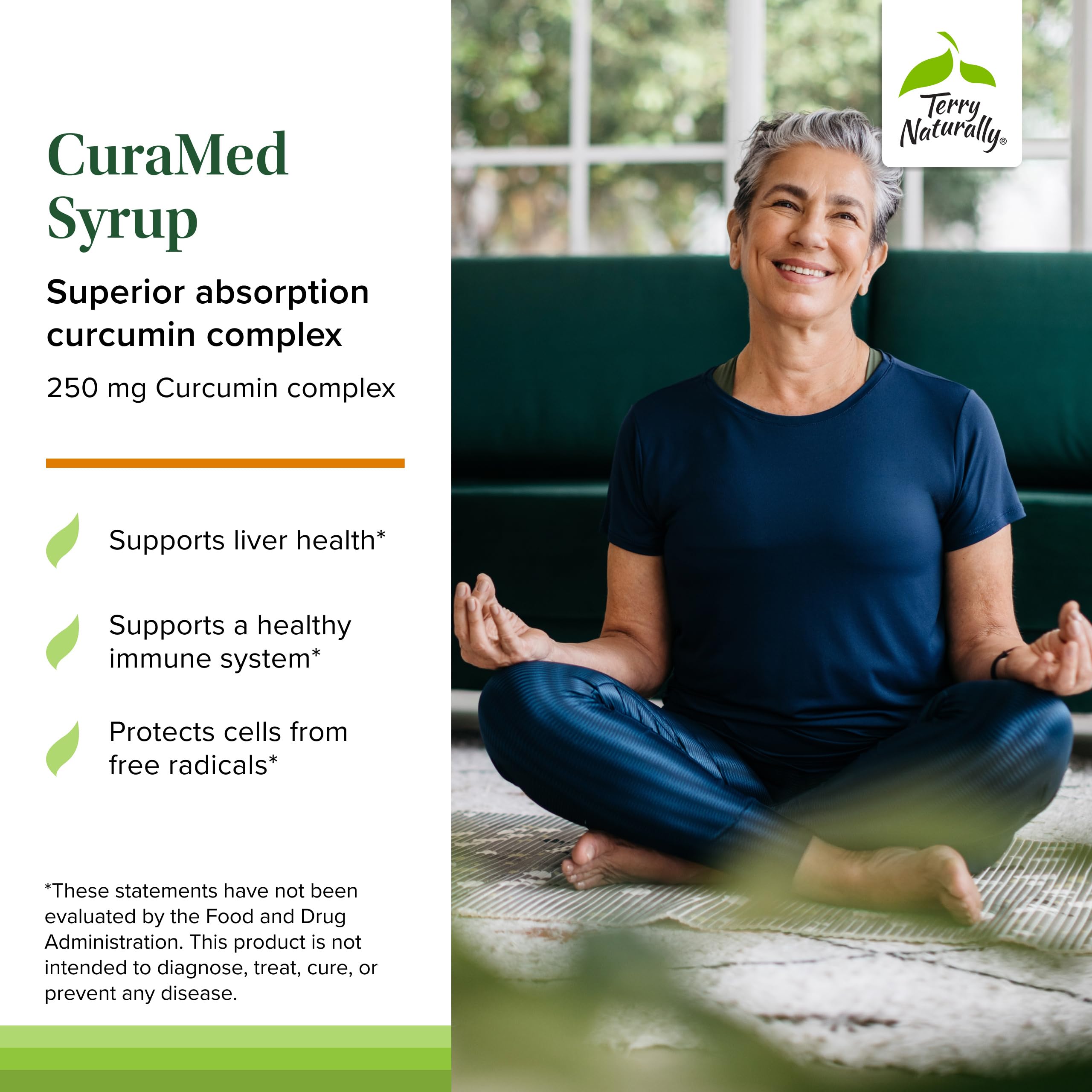 Terry Naturally CuraMed Syrup uso diario para apoyo cerebral