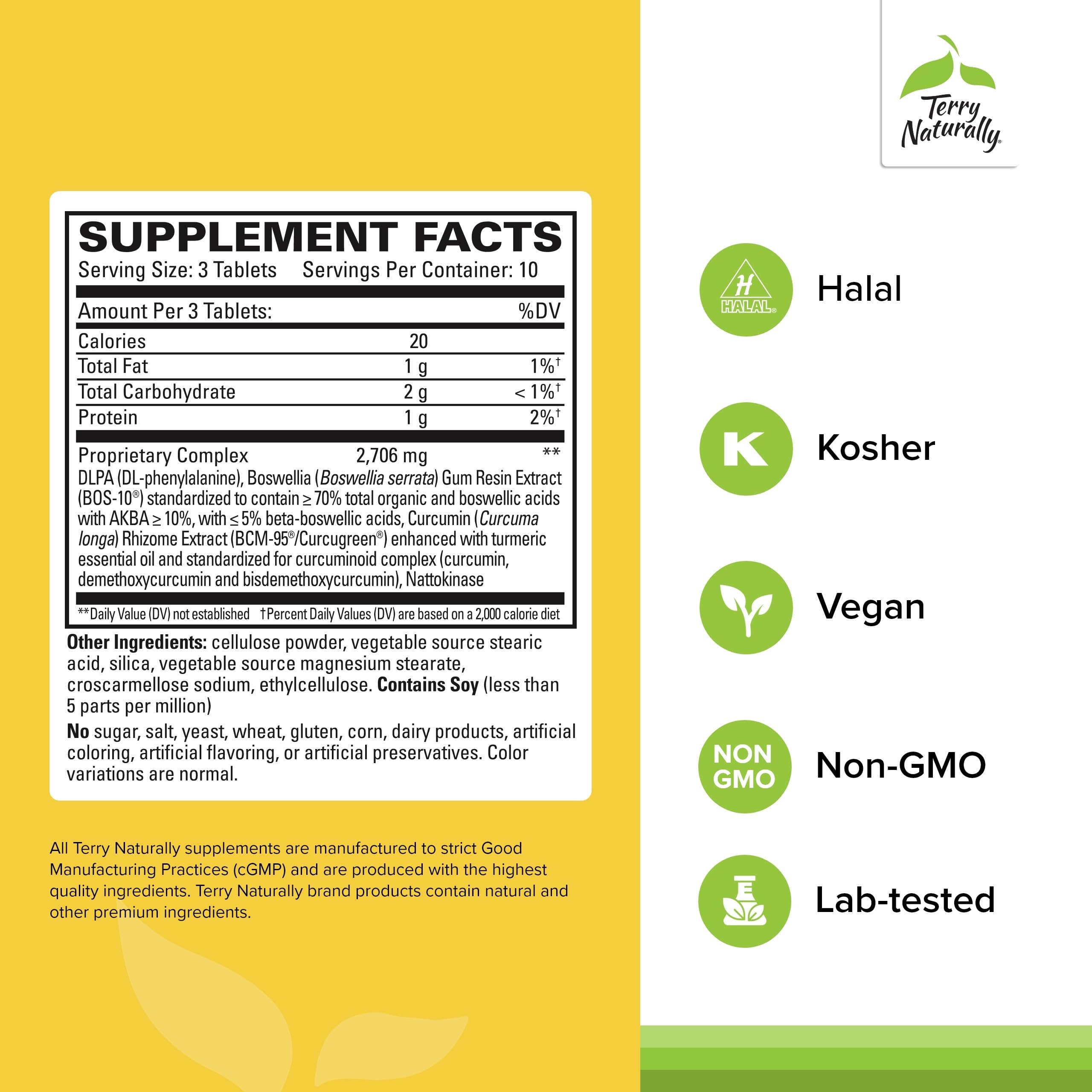 Terry Naturally Curamin Curcuma Boswellia: ingredientes clave para la movilidad
