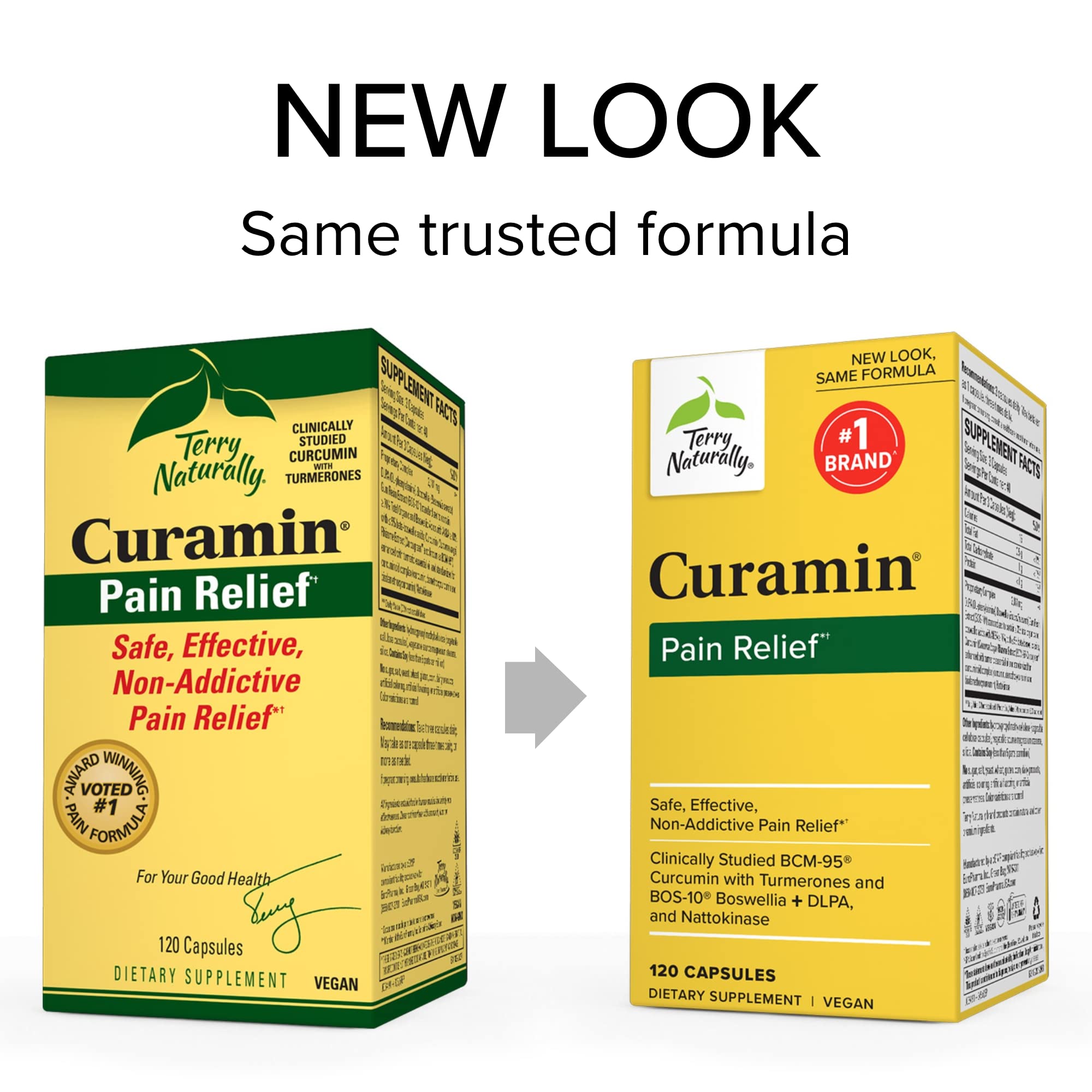 Etiqueta de Curamin detalla ingredientes clave y enfoque en endorfinas saludables.
