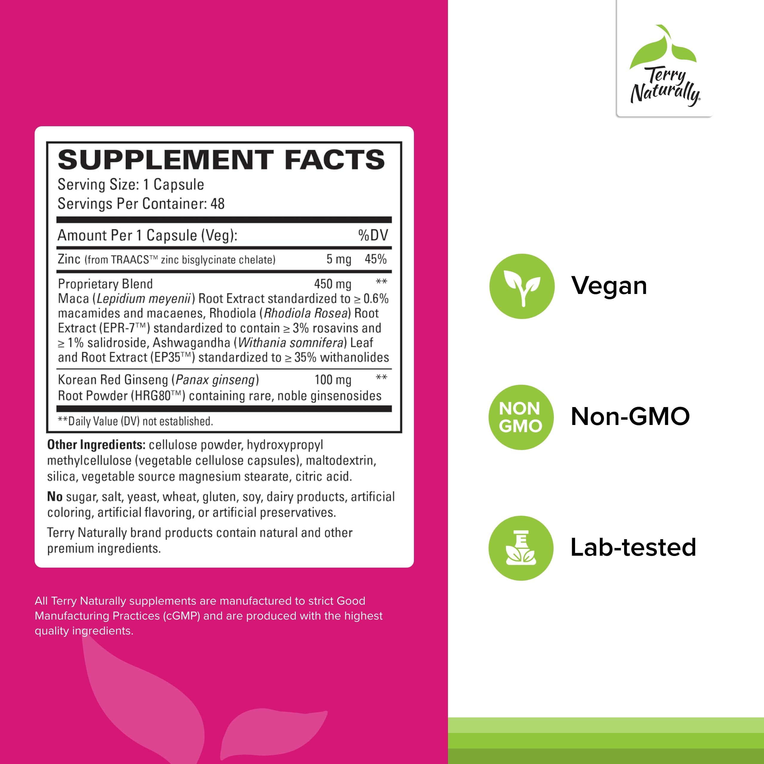 HRG80 de Terry Naturally cápsulas dietéticas para circulación y vitalidad diaria.