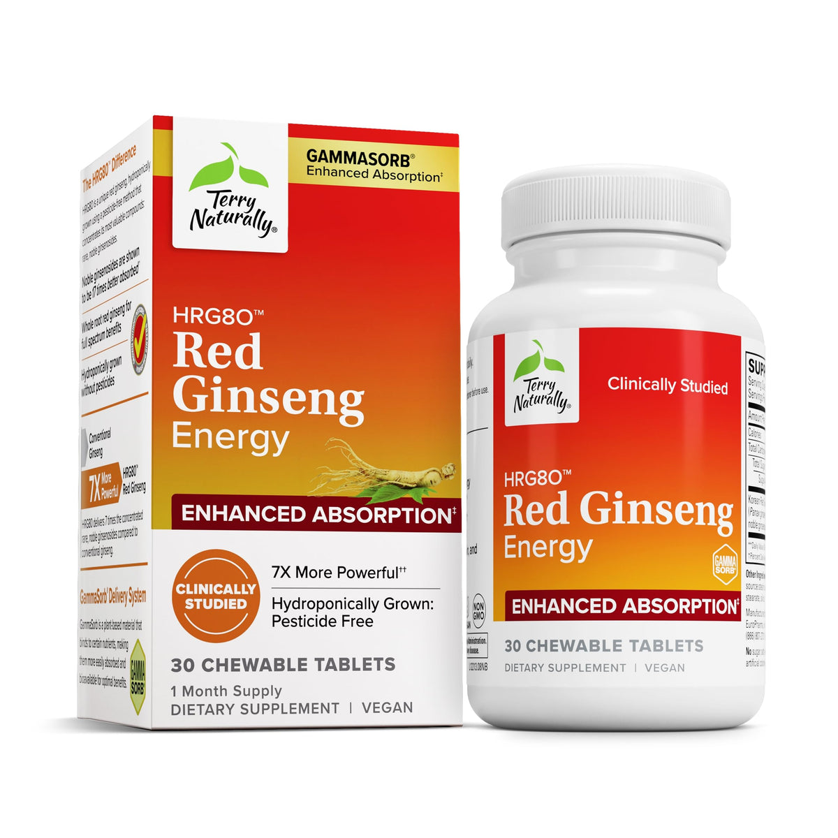 Terry Naturally HRG80 ginseng rojo: energía diaria sostenida