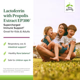 Terry Naturally Lactoferrin Propolis EP300, botella en mesa para uso diario.