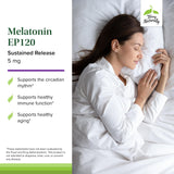 Terry Naturally Melatonina EP empaque: libre de gluten para confianza diaria.