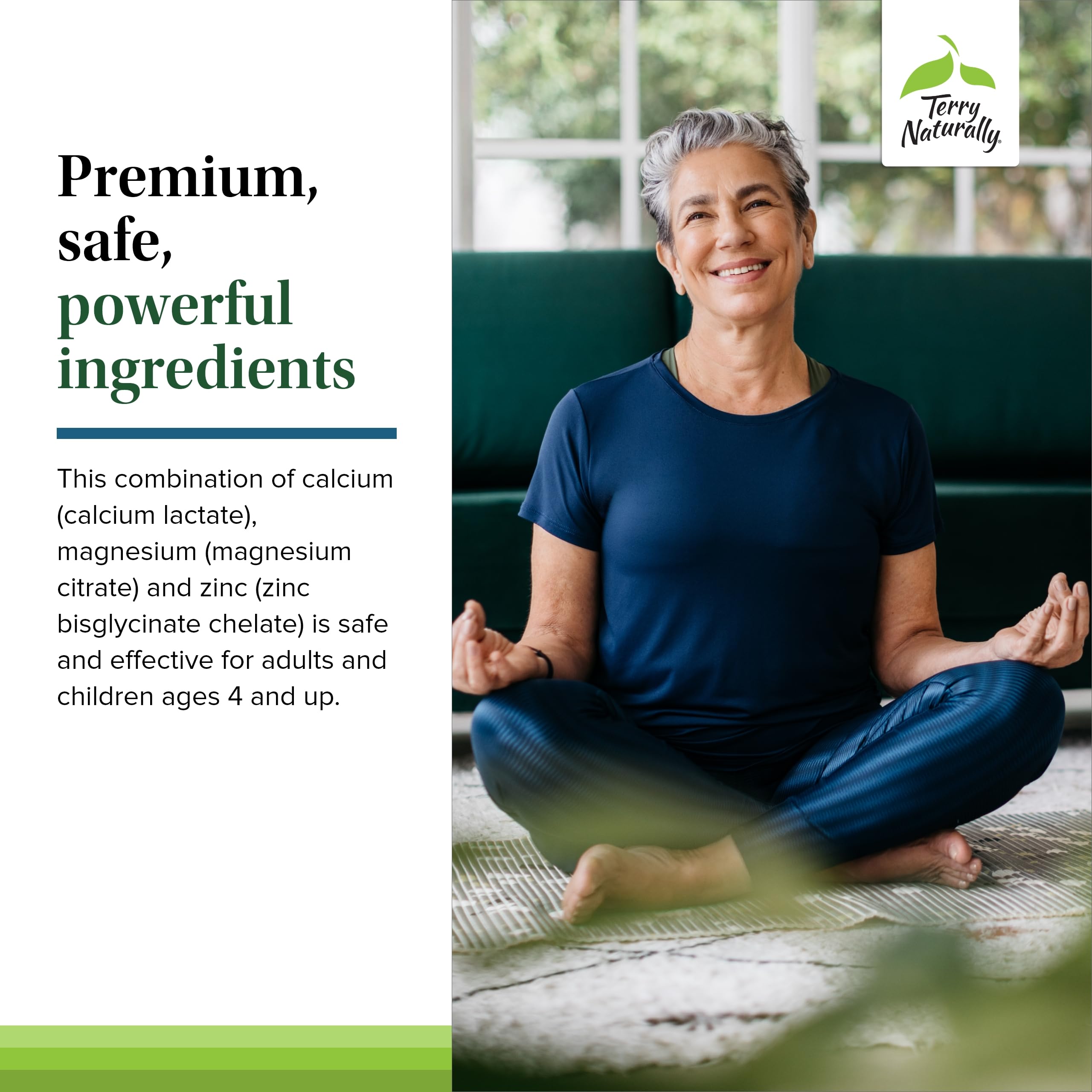Minerales magnesio y zinc de Terry Naturally Muscle Relax para apoyo general.