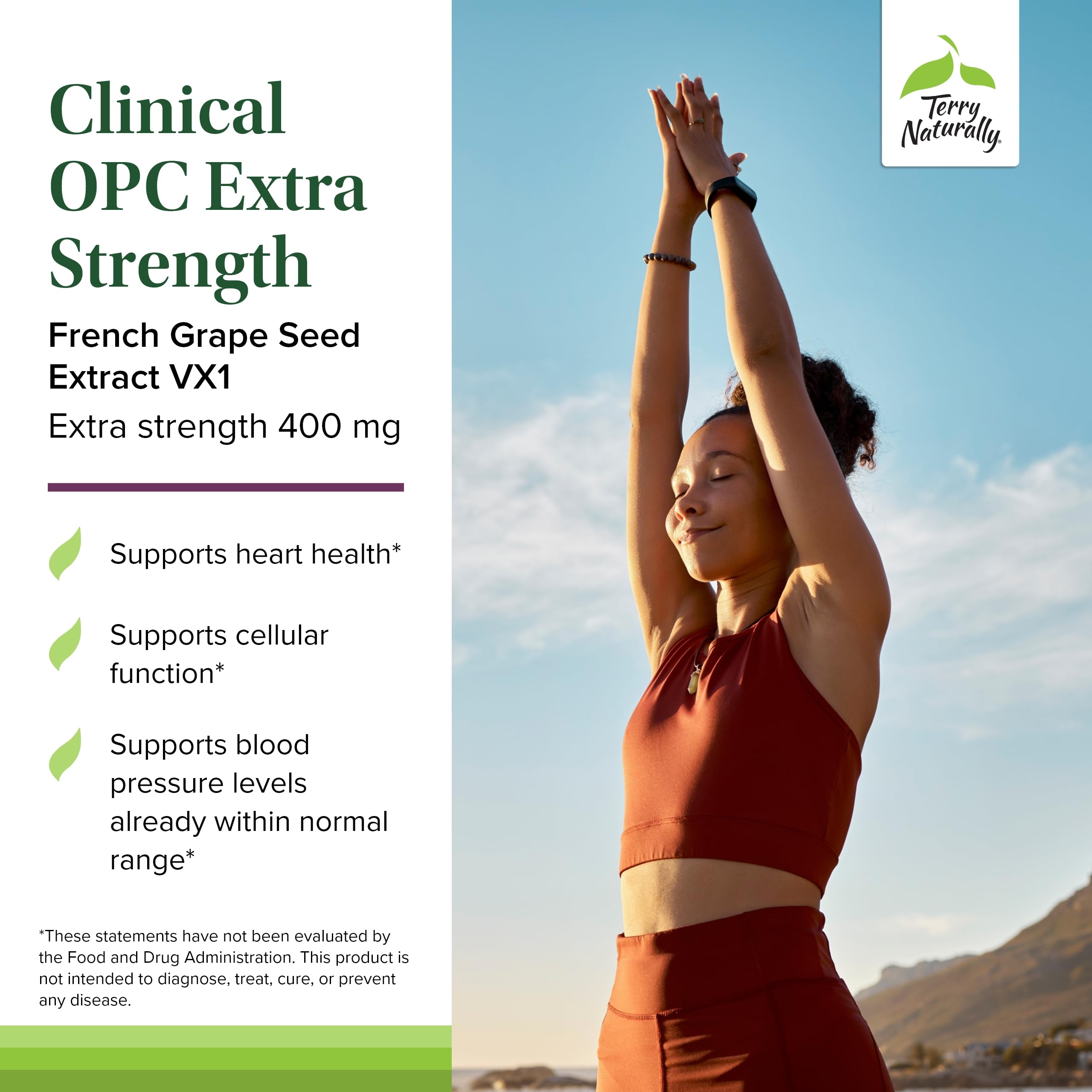 Terry Naturally OPC Extra Strength cápsulas blandas fáciles de tragar para uso diario.