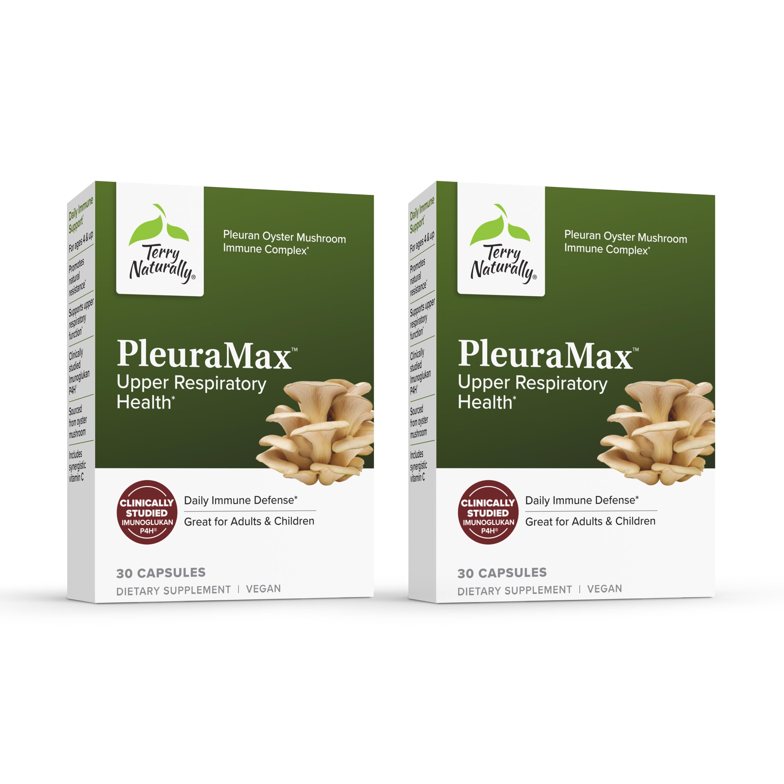 PleuraMax de Terry Naturally: bote de cápsulas para apoyo inmunitario diario.