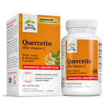 Terry Naturally Quercetina con Vitamina C, botella, apoyo diario para la salud inmunitaria.