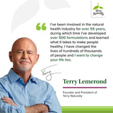 Terry Naturally Sin Alérgenos, frasco apto para dietas sin alérgenos.