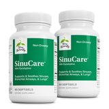 Terry Naturally SinuCare: caja del producto, apoyo bronquial y respiratorio